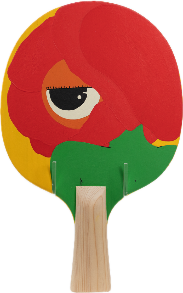 ochii paddle, red flower, front