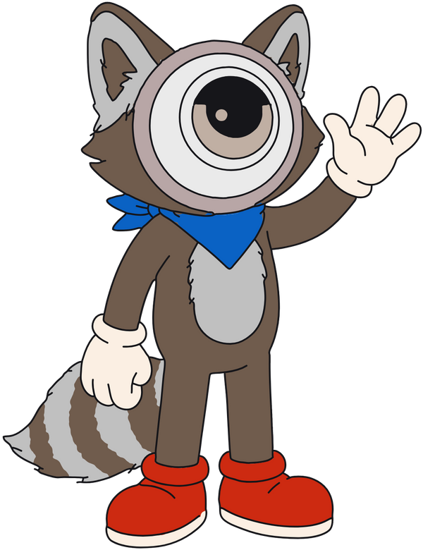 ochii raccoon waving